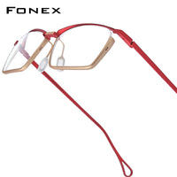 FONEX Titanium Glasses Frame Men Square Eyeglasses 85819