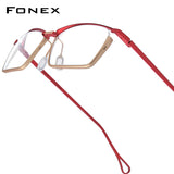 FONEX Titanium Glasses Frame Men Square Eyeglasses 85819