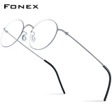 FONEX Titanium Glasses Frame Men Screwless Eyeglasses F85885