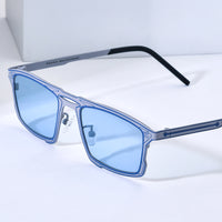 FONEX Titanium Women Square Polarized Sunglasses 85925T