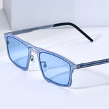 FONEX Titanium Women Square Polarized Sunglasses 85925T