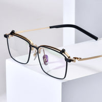 FONEX Titanium Glasses Frame Men Square Eyeglasses 401T