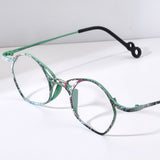 FONEX Pure Titanium Glasses Frame Women Oval Eyeglasses 85936