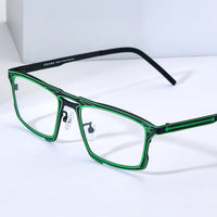 FONEX Pure Titanium Glasses Frame Men Square Eyeglasses 85925