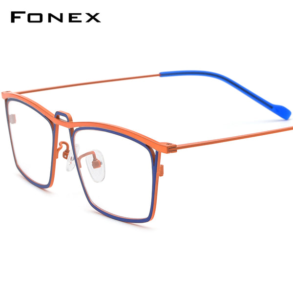 FONEX Titanium Glasses Frame Men Square Eyeglasses F85794