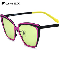 FONEX Titanium Women Cat Eye Polarized Sunglasses F85809T