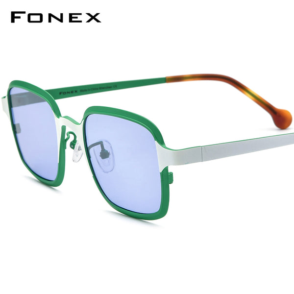 FONEX Pure Titanium Men Square Polarized Sunglasses F85805T