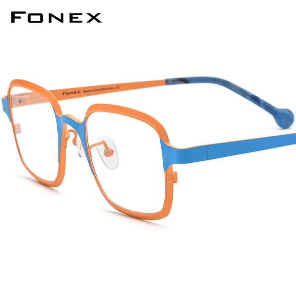 FONEX Titanium Glasses Frame Men Square Eyeglasses F85805