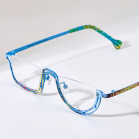 FONEX Pure Titanium Glasses Frame Women Round Eyeglasses 85898