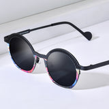 FONEX Titanium Women Oval Polarized Sunglasses 85926T