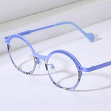 FONEX Pure Titanium Glasses Frame Women Oval Eyeglasses 85926