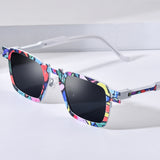 FONEX Titanium Men Square Polarized Sunglasses 85910T