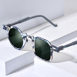 FONEX Titanium Women Square Round Polarized Sunglasses 85924T