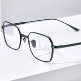 FONEX Pure Titanium Glasses Frame Men Square Eyeglasses DESKEY