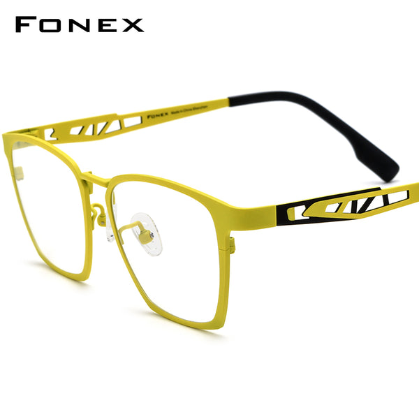 FONEX Pure Titanium Glasses Frame Men Square Eyeglasses F85839