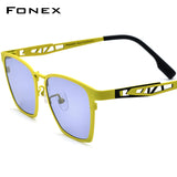 FONEX Pure Titanium Men Square Polarized Sunglasses F85839T