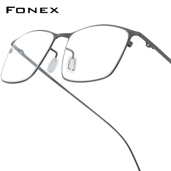 FONEX Titanium Alloy Glasses Frame Men Square Eyeglasses 8105