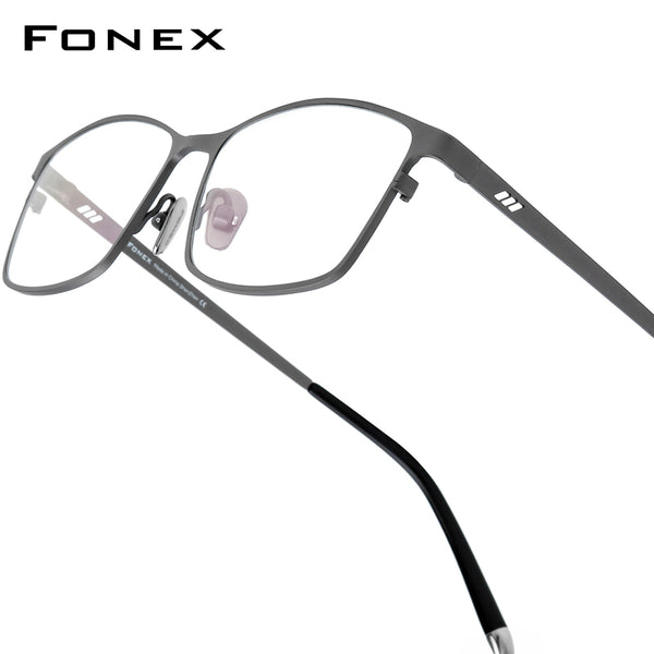 FONEX Titanium Glasses Frame Men Square Eyeglasses 8505