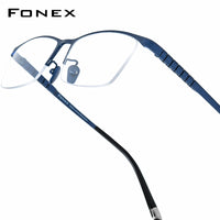 FONEX Kính Titan Gọng Kính Mắt Vuông Nam F85640