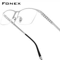 FONEX Kính Titan Gọng Kính Mắt Vuông Nam F85640