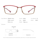 FONEX Titanium Glasses Frame Men Square Eyeglasses 85819