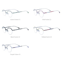 FONEX Pure Titanium Glasses Frame Women Polygon Eyeglasses 85866