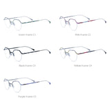 FONEX Pure Titanium Glasses Frame Women Polygon Eyeglasses 85866