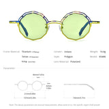 FONEX Men Titanium Polarized Sunglasses Polygon F85888T
