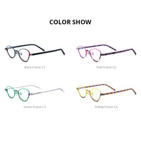 FONEX Acetate Titanium Glasses Frame Men Cat Eye Eyeglasses 85897