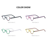 FONEX Acetate Titanium Glasses Frame Men Cat Eye Eyeglasses 85897