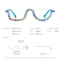 FONEX Pure Titanium Glasses Frame Women Round Eyeglasses 85898