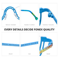FONEX Pure Titanium Glasses Frame Women Round Eyeglasses 85898