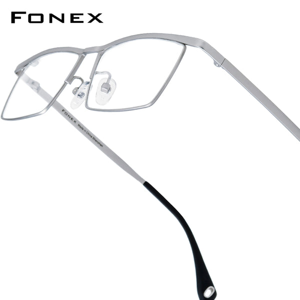 FONEX Titanium Glasses Frame Men Square Eyeglasses 85911