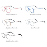 FONEX Titanium Glasses Frame Men Square Screwless Eyeglasses 85913