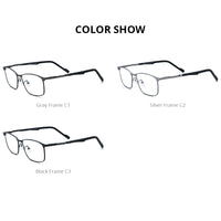 FONEX Titanium Glasses Frame Men Square Eyeglasses 85916