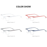 FONEX Titanium Glasses Frame Men Semi Rimless Square Eyeglasses 85920