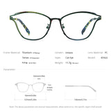 FONEX Pure Titanium Glasses Women Cat Eye Eyeglasses 85922