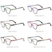 FONEX Pure Titanium Glasses Women Cat Eye Eyeglasses 85922