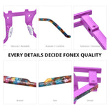 FONEX Titanium Glasses Frame Men Square Round Eyeglasses 85924