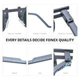 FONEX Titanium Women Square Round Polarized Sunglasses 85924T