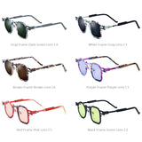 FONEX Titanium Women Square Round Polarized Sunglasses 85924T