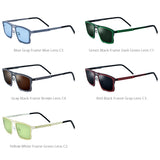 FONEX Titanium Women Square Polarized Sunglasses 85925T