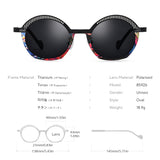 FONEX Titanium Women Oval Polarized Sunglasses 85926T