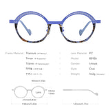FONEX Pure Titanium Glasses Frame Women Oval Eyeglasses 85926