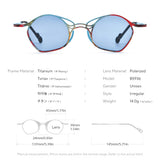 FONEX Titanium Women Cat Eye Polarized Sunglasses 85936T