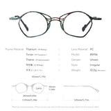 FONEX Pure Titanium Glasses Frame Women Oval Eyeglasses 85936