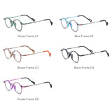 FONEX Pure Titanium Glasses Frame Women Oval Eyeglasses 85936