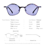 FONEX Titanium Women Cat Eye Polarized Sunglasses 85937T