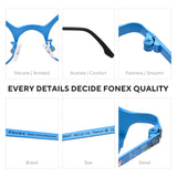 FONEX Pure Titanium Glasses Frame Women Cat Eye Eyeglasses 85937