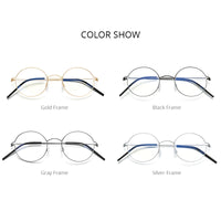 FONEX Titanium Alloy Glasses Frame Men Round Screwless Eyeglasses 98607